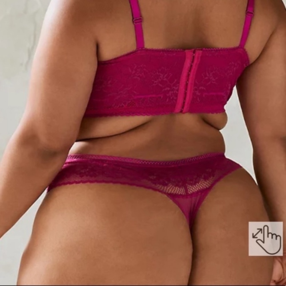Torrid Fuchsia High Waist Lace Thong NWT
